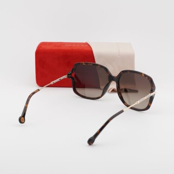 Carolina Herrera HER 0132/G/S 0086 HA Square Sunglasses - Havana/Gold/Brown main image 6
